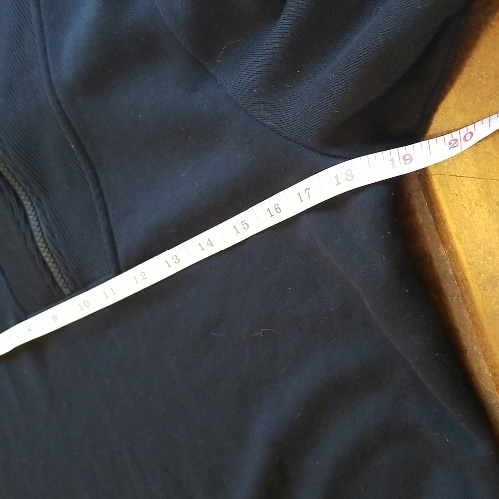 Athleta Circa Black With White Stripes Longsleeve Mini Track Dress - Picture 12 of 15